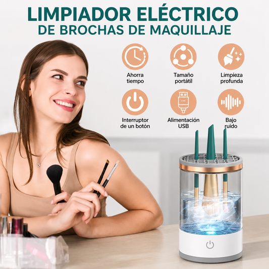 Limpiador Eléctrico Brochas Maquillaje