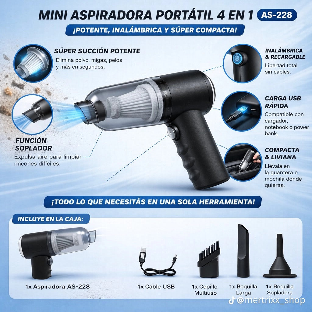 Aspiradora portátil de mano