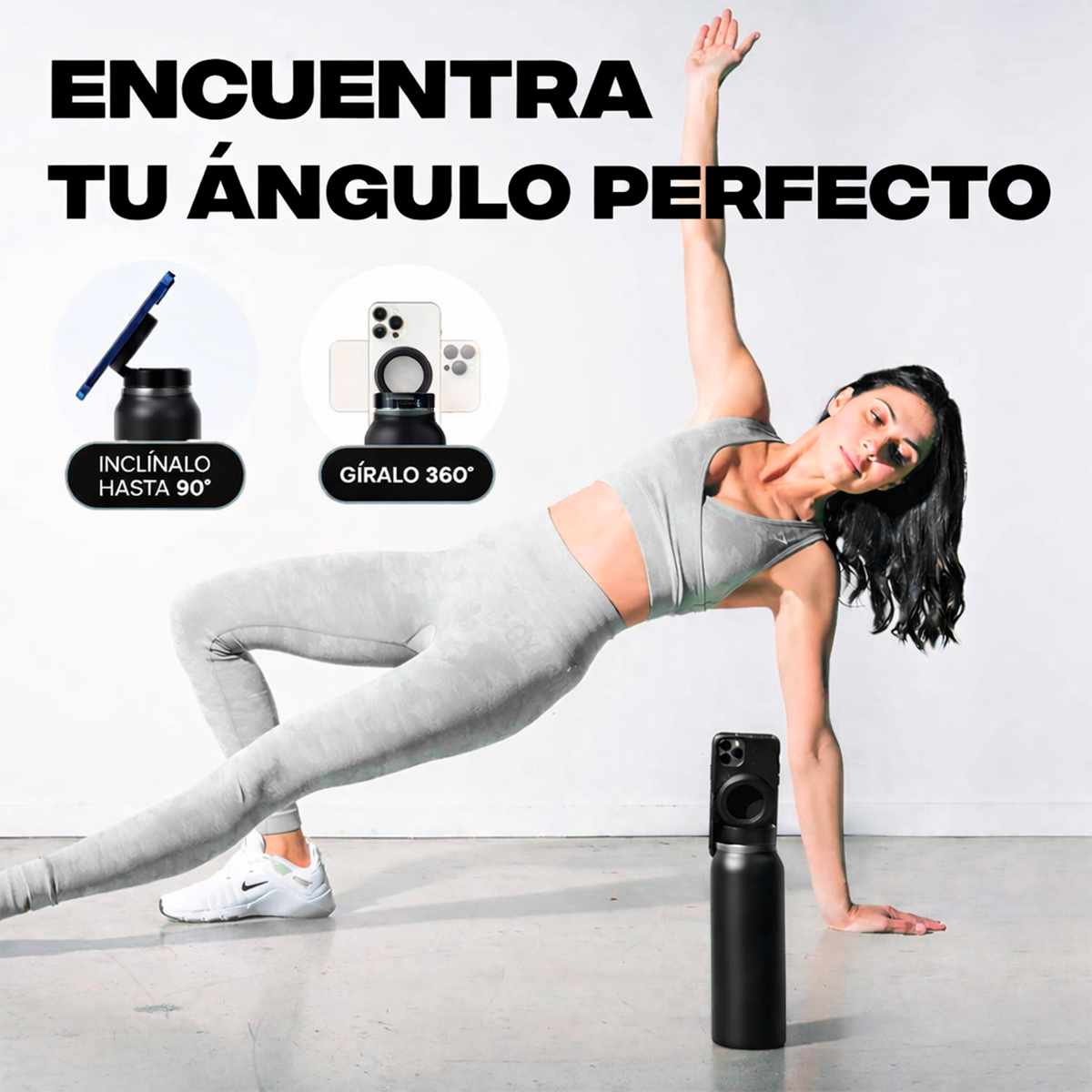 Termo Deportivo 2 en 1 con Soporte para Celular