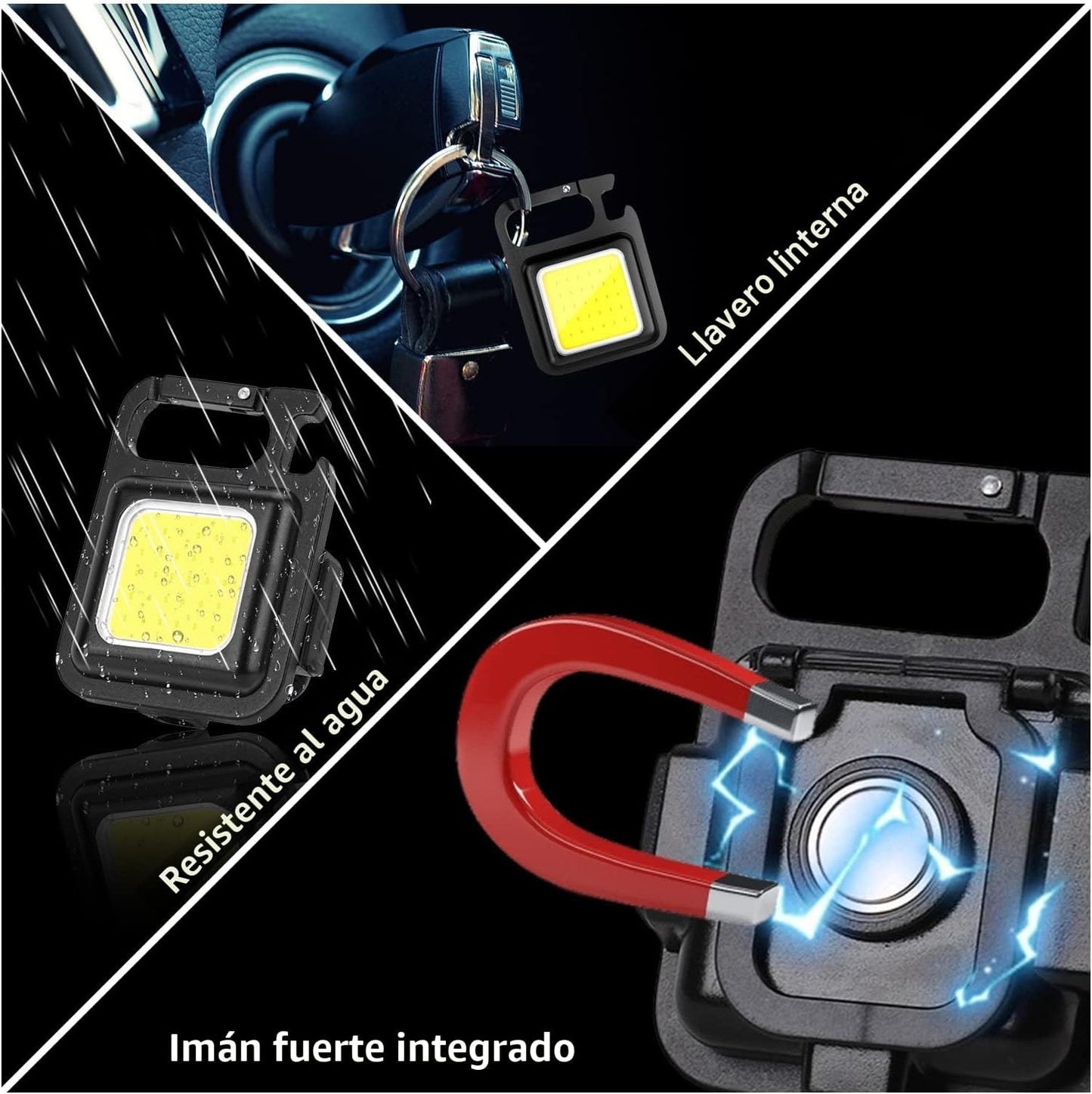 MINI LINTERNA LLAVERO LED RECARGABLE USB