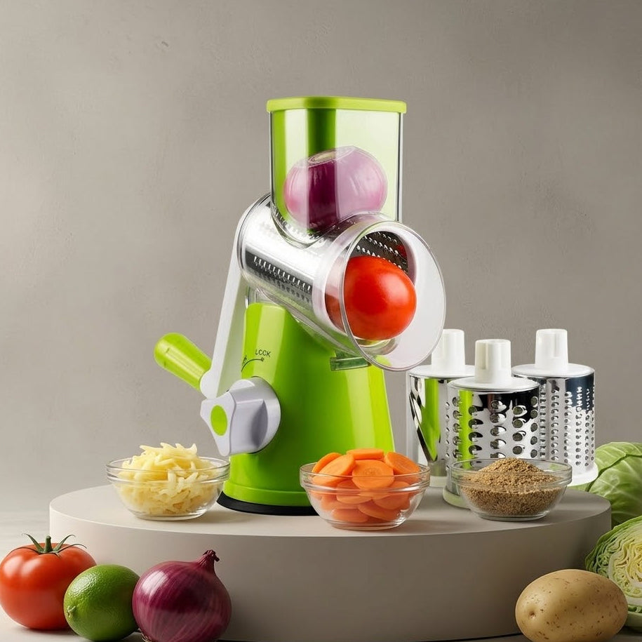 Rallador Manual de Verduras Multifuncional – Cocina Rápido, Fácil y Sin Esfuerzo