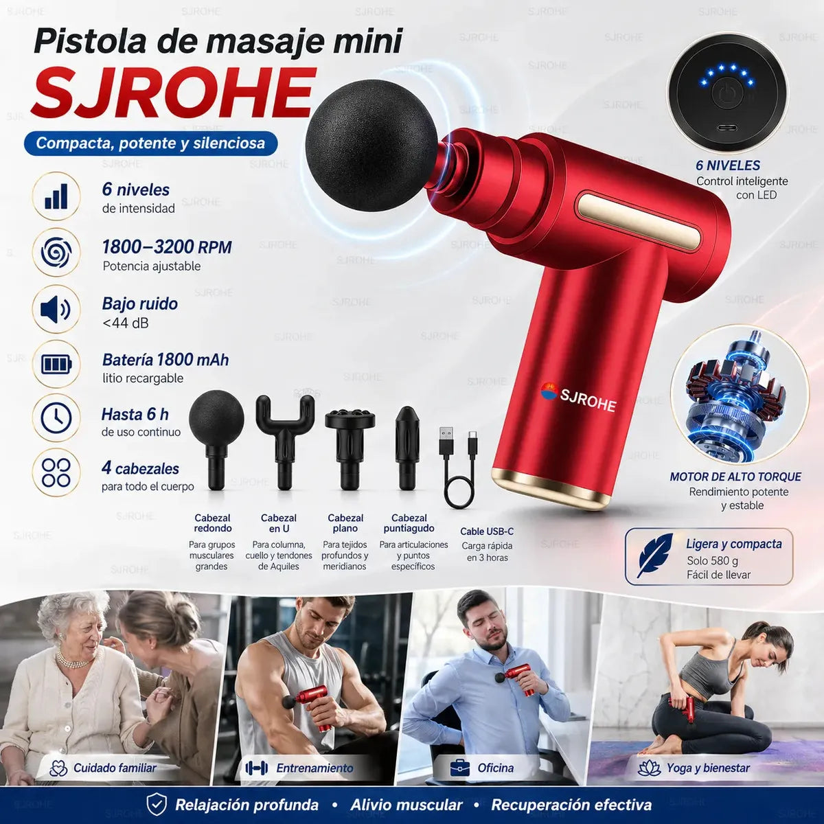 Pistola Masajeador facial reductor
