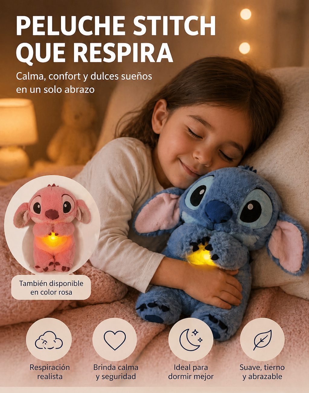 PELUCHE STITCH QUE RESPIRA
