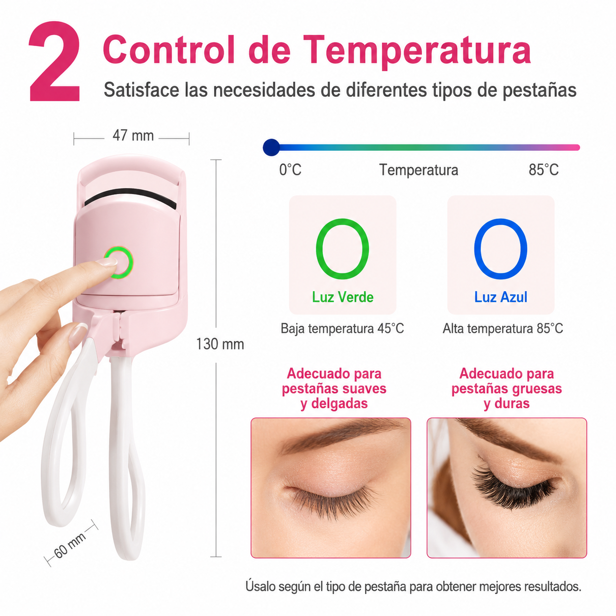 Rizador de pestañas eléctrico